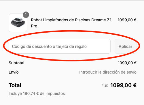 Como aplicar un codigo dreame