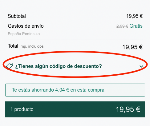 Como aplicar un cupon Casa del Libro paso 1