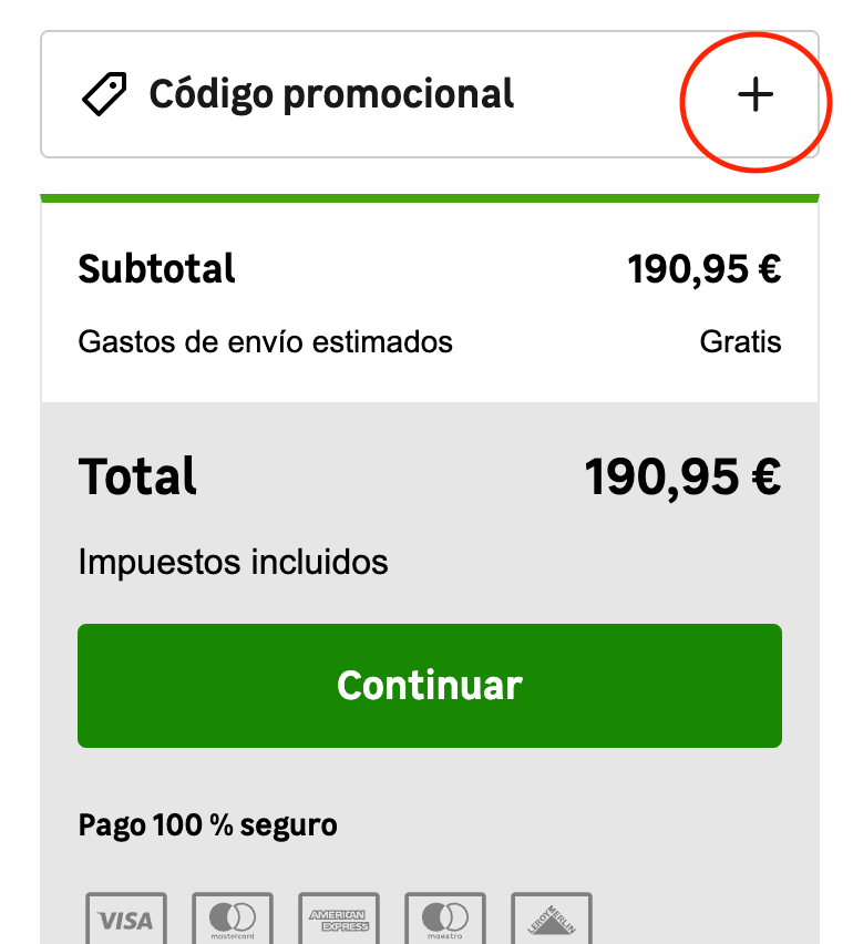 Como aplicar el codigo descuento en Leroy Merlin parte 1