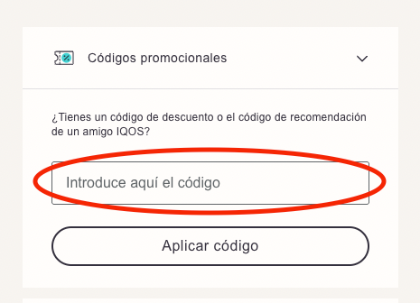 Como canjear codigo descuento iqos parte 2