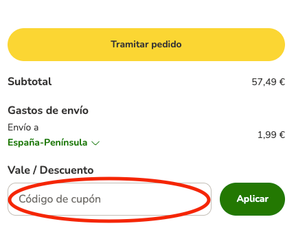 Donde aplicar el cupon Zooplus, parte 2