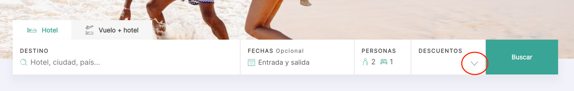 Paso 1 para aplicar el codigo promocional Iberostar