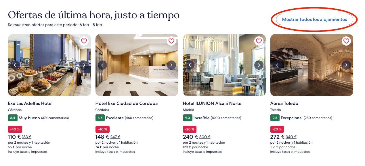 Ofertas de ultima hora Hoteles.com