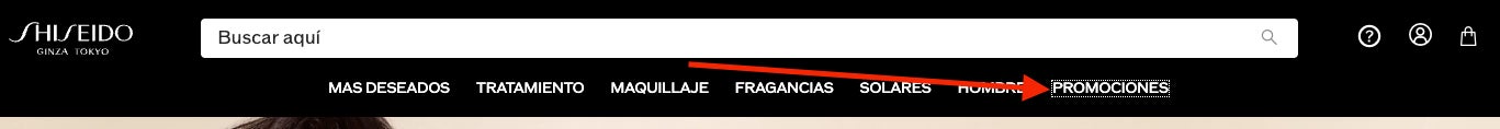 Boton para ver las ofertas Shiseido