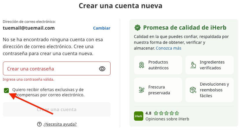 Como suscribirte a iHerb