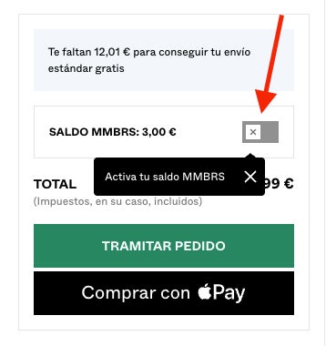 Aplicar el saldo descuento Bershka para miembros