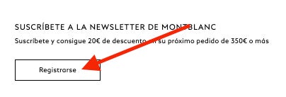 Boton para registrarse en la newsletter de Montblanc