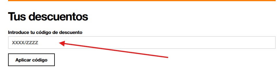 Donde escribir el codigo descuento orange en el pedido