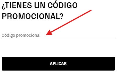 ventana emergente donde puedes pegar el codigo descuento stradivarius