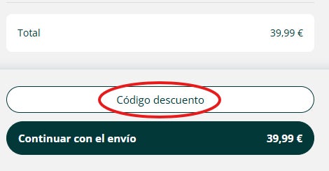 como ver la casilla para usar el cupón descuento Colvin