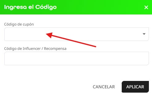 donde podemos escribir el codigo descuento yesstyle