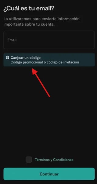 como podemos llegar a la casilla para canjear el codigo descuento n26