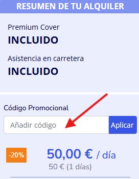 donde podemos encontrar el recuadro para el codigo descuento okmobility
