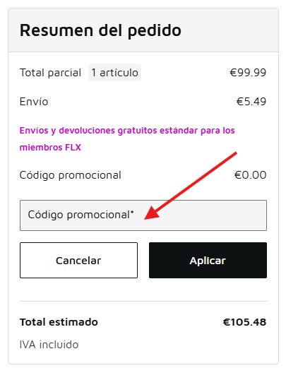 donde se puede utilizar el codigo promocional foot locker
