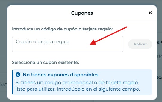 recuadro donde puedes usar el cupon fever